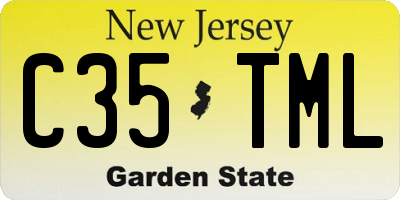 NJ license plate C35TML