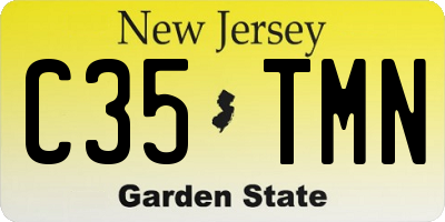 NJ license plate C35TMN
