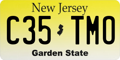 NJ license plate C35TMO
