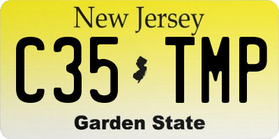 NJ license plate C35TMP