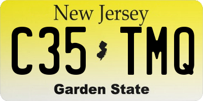 NJ license plate C35TMQ