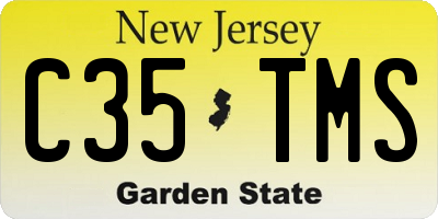 NJ license plate C35TMS