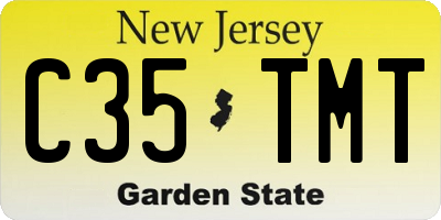 NJ license plate C35TMT
