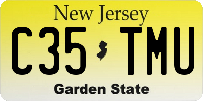 NJ license plate C35TMU