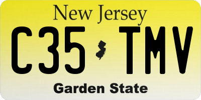 NJ license plate C35TMV