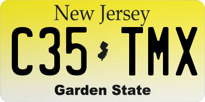 NJ license plate C35TMX