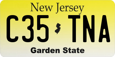 NJ license plate C35TNA