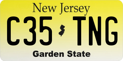 NJ license plate C35TNG