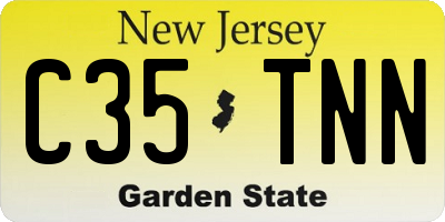 NJ license plate C35TNN