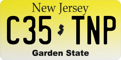 NJ license plate C35TNP