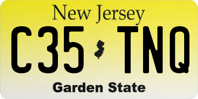 NJ license plate C35TNQ