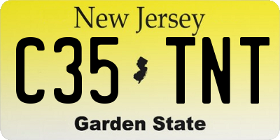 NJ license plate C35TNT