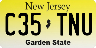 NJ license plate C35TNU