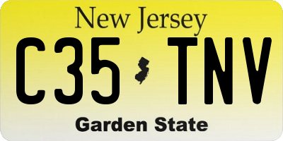 NJ license plate C35TNV