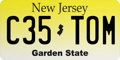 NJ license plate C35TOM