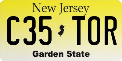 NJ license plate C35TOR