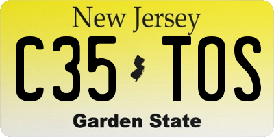NJ license plate C35TOS