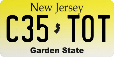 NJ license plate C35TOT