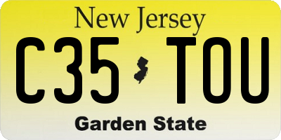 NJ license plate C35TOU