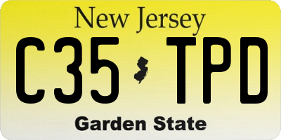 NJ license plate C35TPD