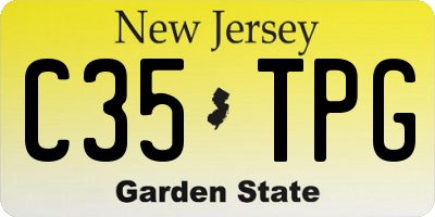 NJ license plate C35TPG