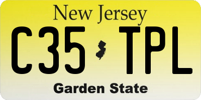 NJ license plate C35TPL