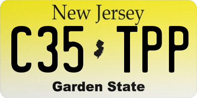 NJ license plate C35TPP