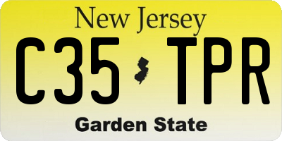 NJ license plate C35TPR