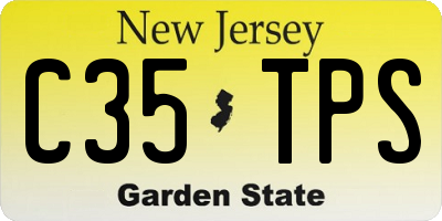 NJ license plate C35TPS
