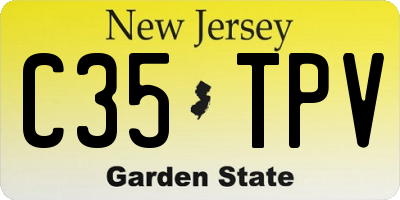 NJ license plate C35TPV