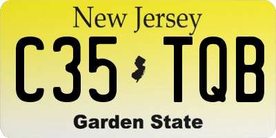 NJ license plate C35TQB