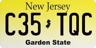 NJ license plate C35TQC