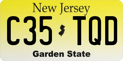 NJ license plate C35TQD