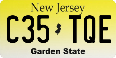 NJ license plate C35TQE