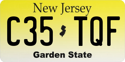 NJ license plate C35TQF