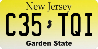 NJ license plate C35TQI