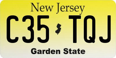 NJ license plate C35TQJ