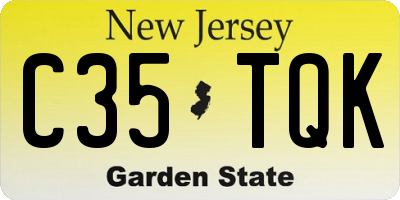 NJ license plate C35TQK