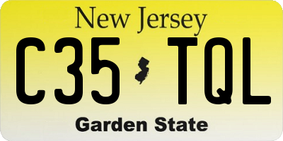 NJ license plate C35TQL