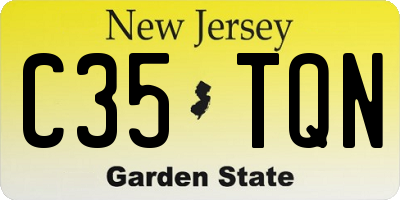NJ license plate C35TQN