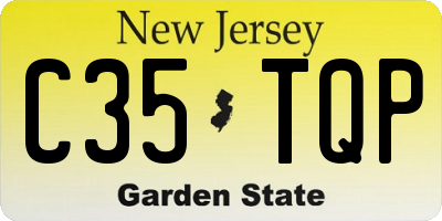 NJ license plate C35TQP