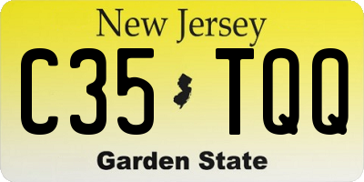 NJ license plate C35TQQ
