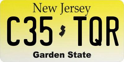 NJ license plate C35TQR