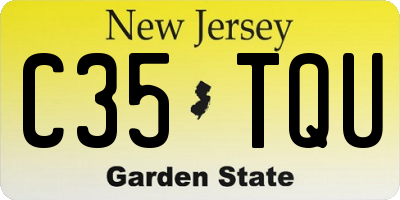 NJ license plate C35TQU