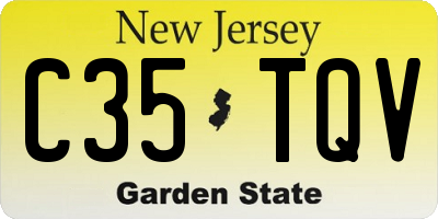 NJ license plate C35TQV