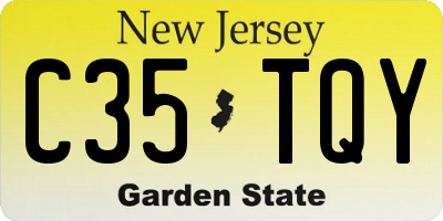 NJ license plate C35TQY
