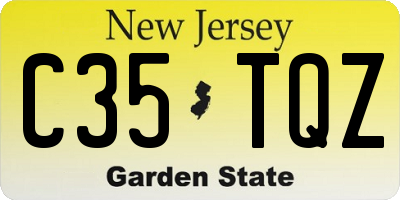 NJ license plate C35TQZ