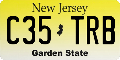 NJ license plate C35TRB
