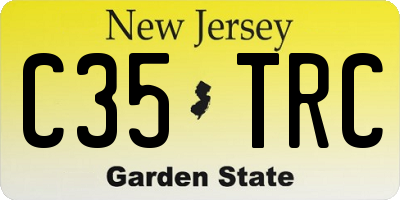 NJ license plate C35TRC