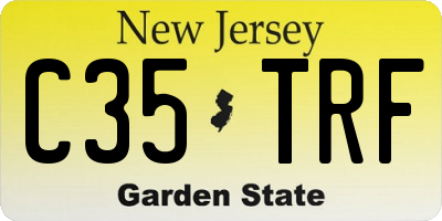 NJ license plate C35TRF